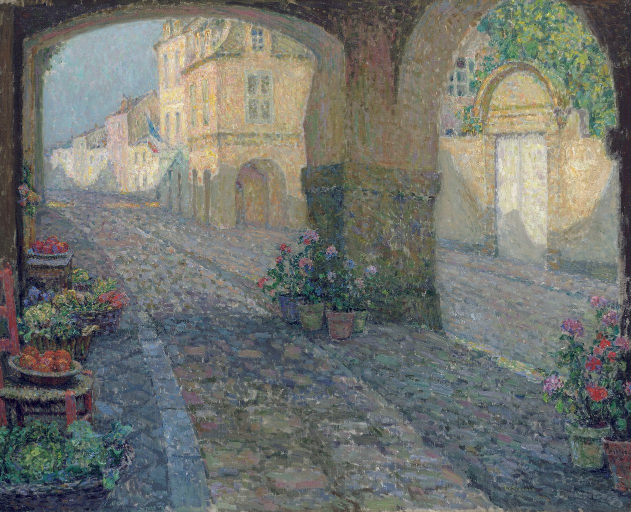 Dveře starého obchodu od Henri Eugene Augustin Le Sidaner