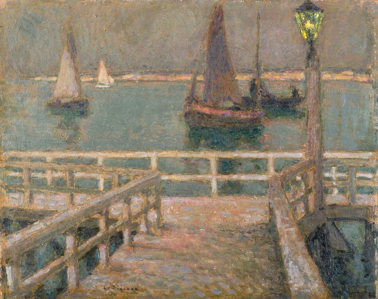 The Pier (olej) od Henri Eugene Augustin Le Sidaner