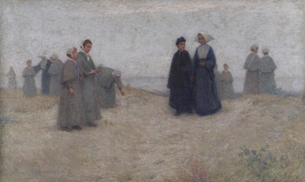 Promenáda sirotků, 1888 od Henri Eugene Augustin Le Sidaner