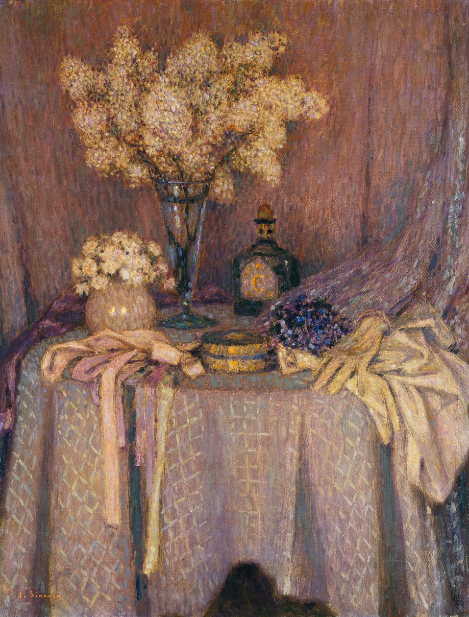 Stůl, Purpurová harmonie; La Table, Harmonie Mauve od Henri Eugene Augustin Le Sidaner