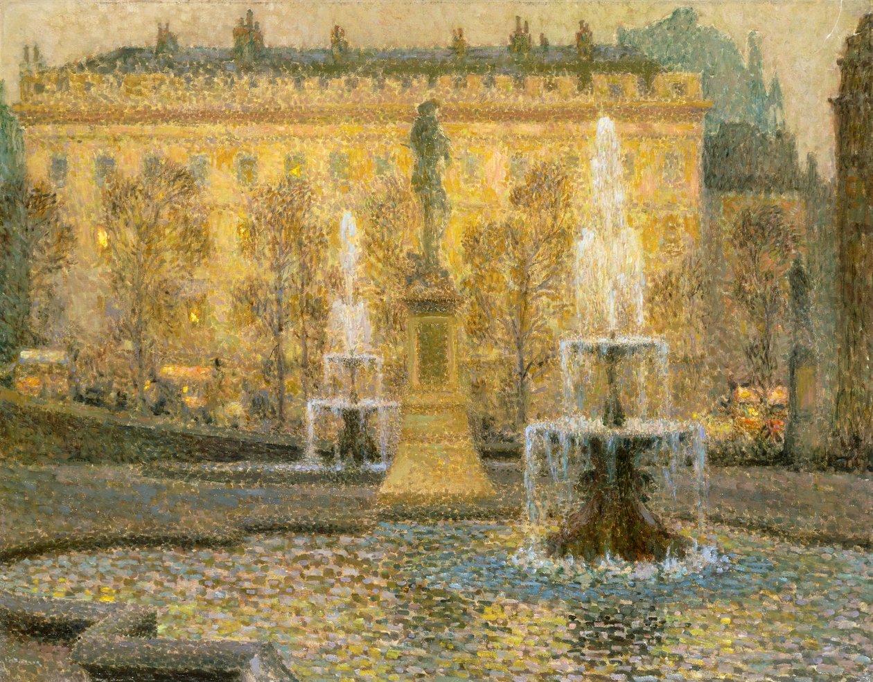 Trafalgar Square, Londýn od Henri Eugene Augustin Le Sidaner