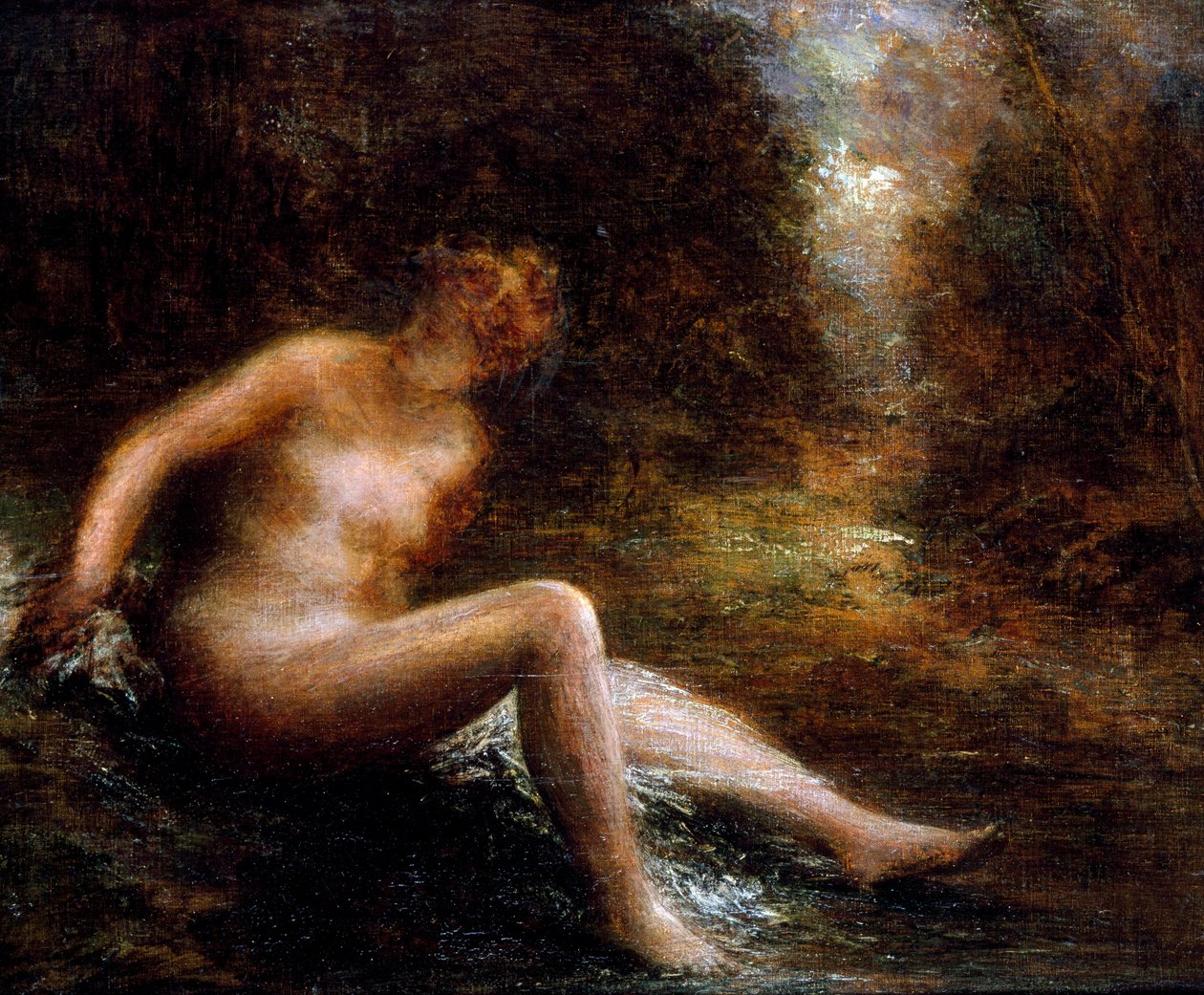 Lovkyně. Obraz Henriho Fantina-Latoura (Fantin Latour) od Henri Fantin-Latour