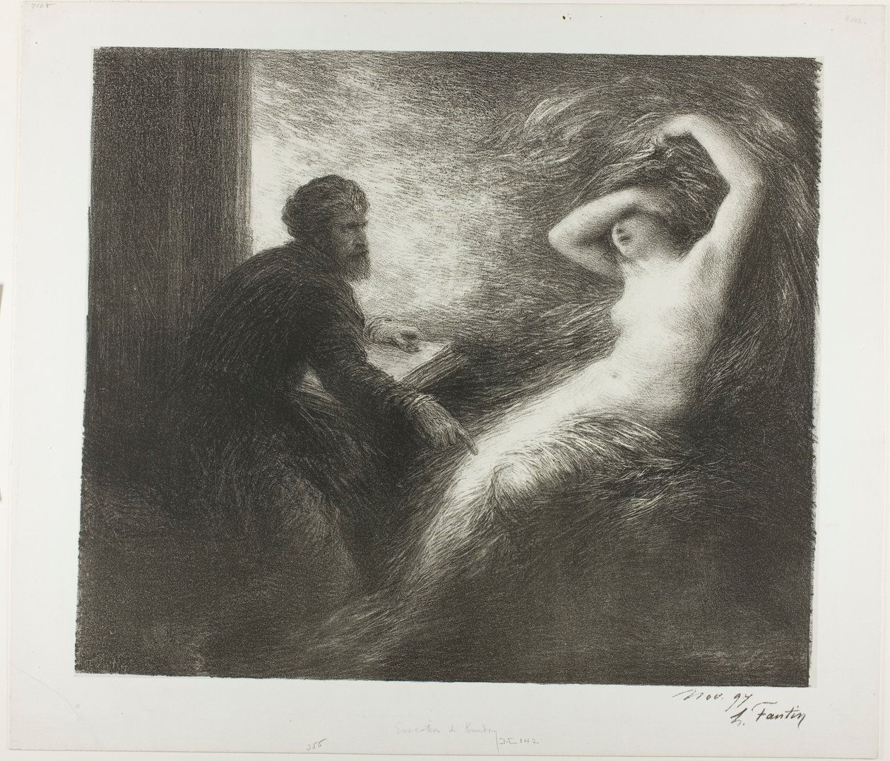 Evokace Kundry od Henri Fantin-Latour