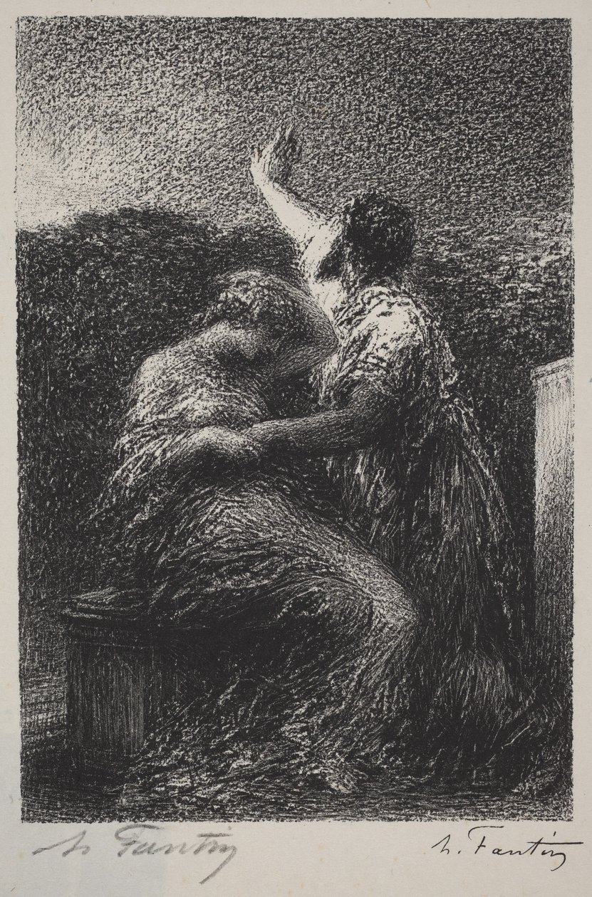 Čaroděj Balthazar a Fatime od Henri Fantin-Latour