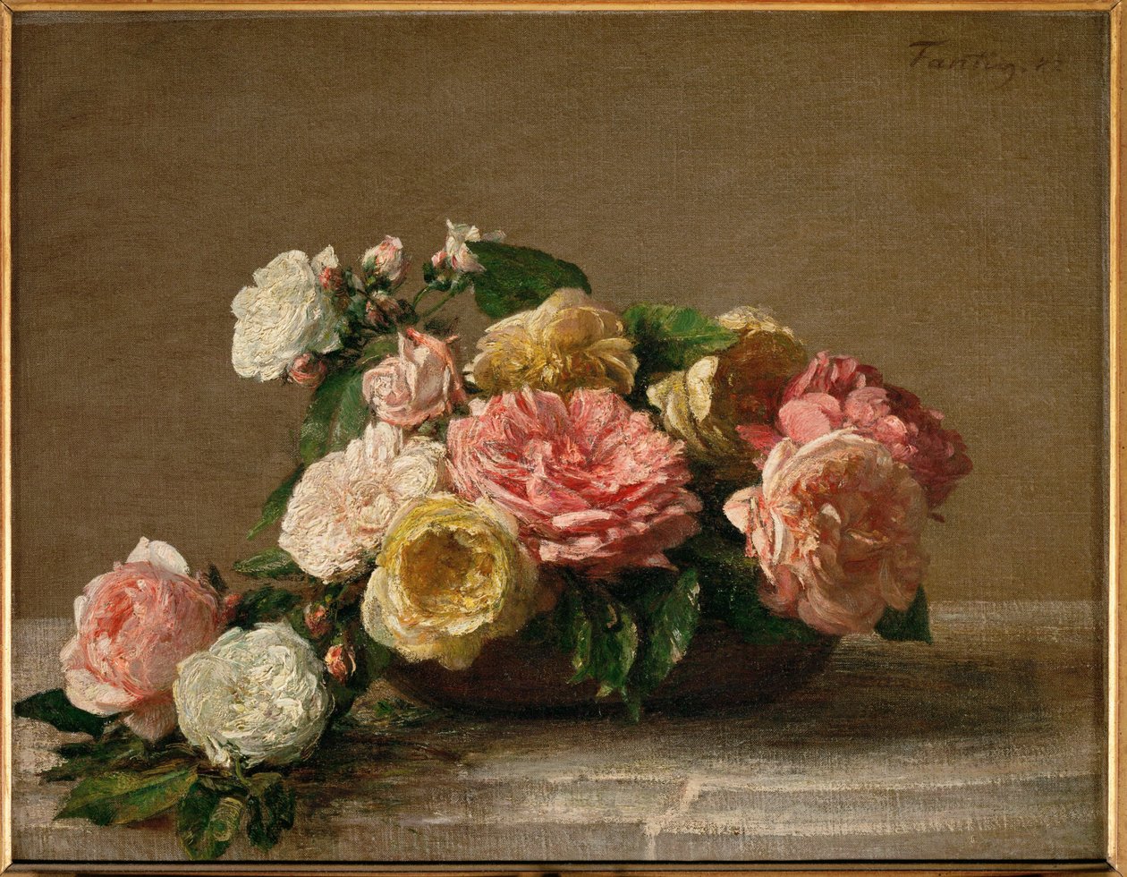 Růže v misce od Henri Fantin-Latour