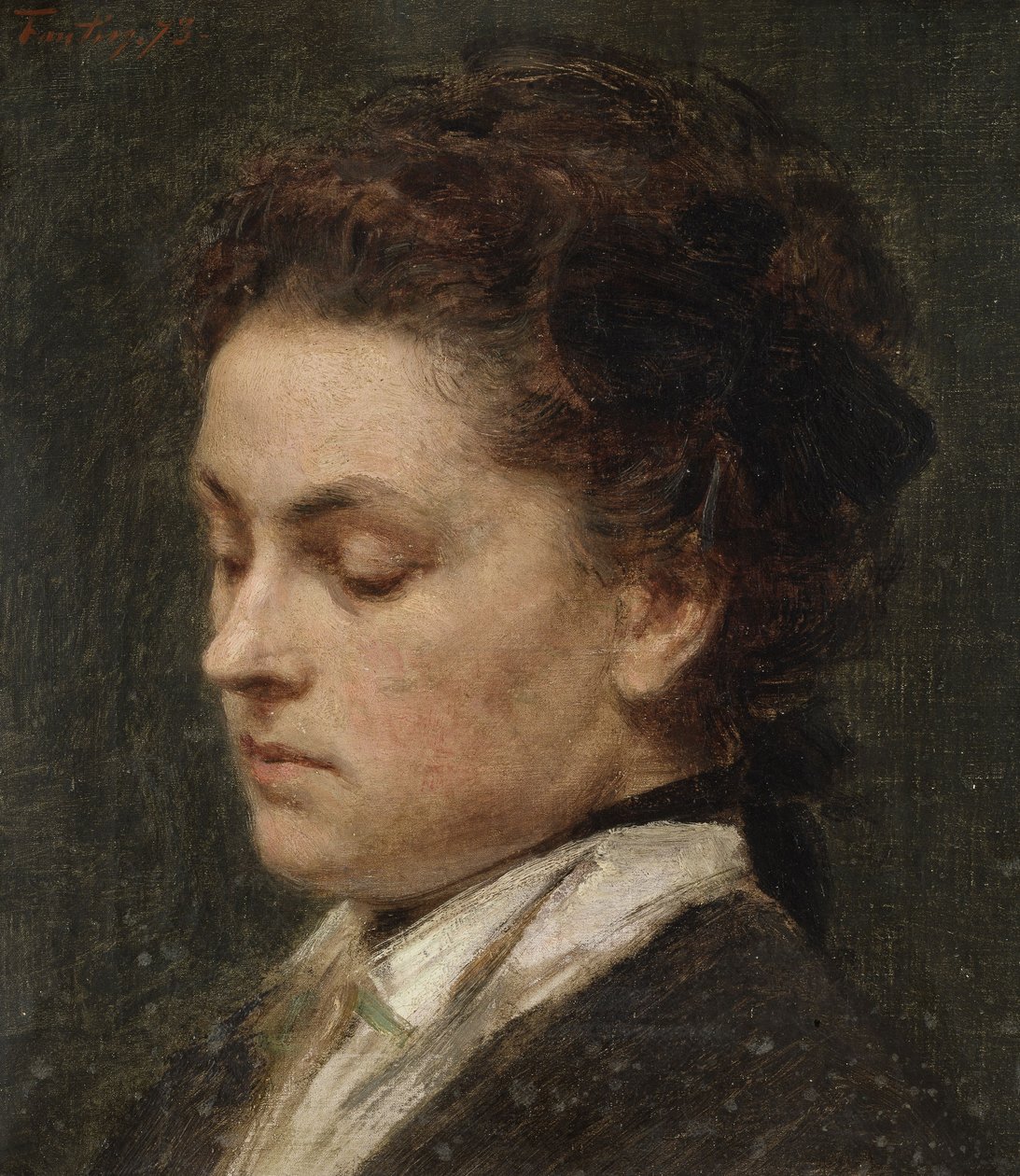 Studie k portrétu Victorie Dubourg, manželky umělce od Henri Fantin-Latour
