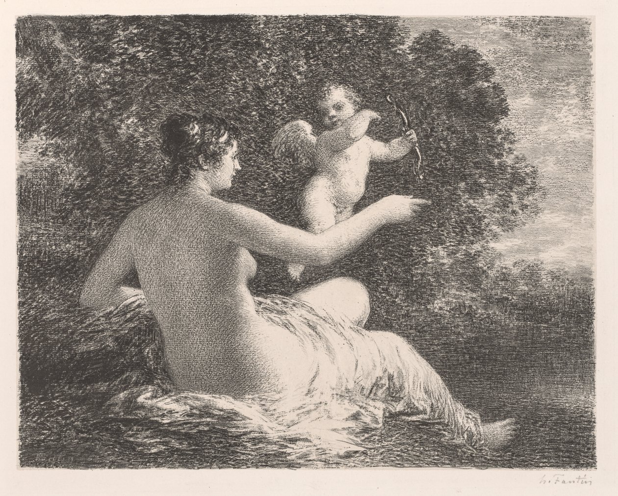 Venuše a Amor od Henri Fantin-Latour