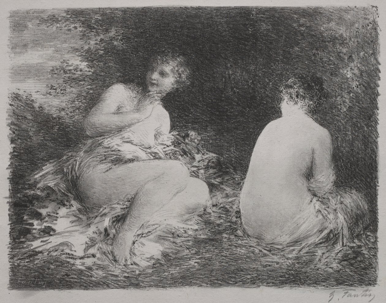 Koupající se od Ignace Henri Jean Fantin Latour