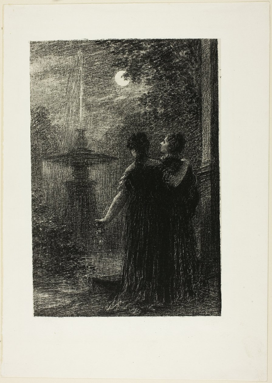 Beatrice a Benedikt, I. dějství: Nokturno z opery Hectora Berlioze "Beatrice a Benedikt" (1862) od Henri Fantin Latour
