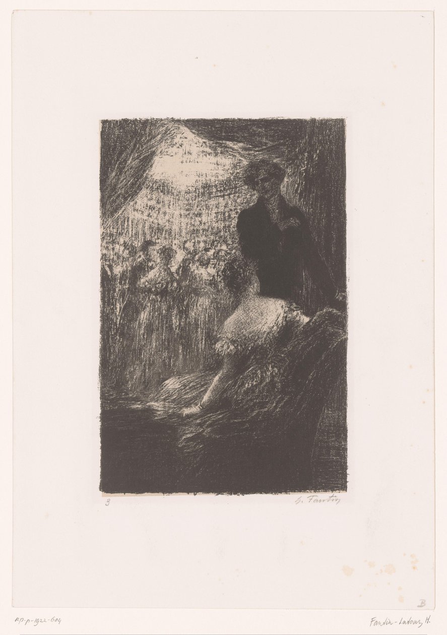 Berlioz a dáma na plese Symfonie fantastická. koule Život a dílo Hectora Berlioze (název série) od Ignace Henri Jean Fantin Latour