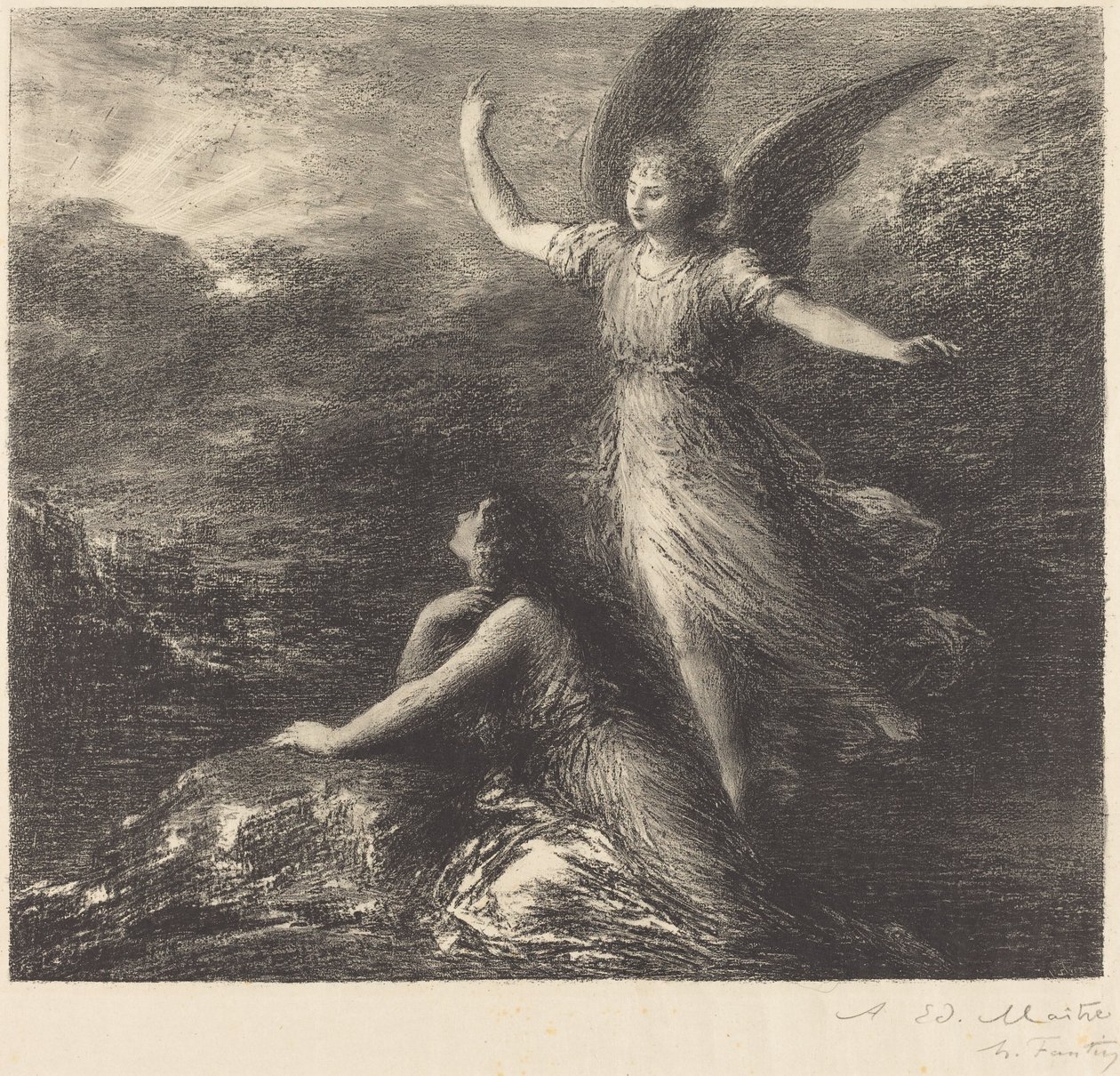 Debut z "Paradise and the Peri" (2. deska) od Ignace Henri Jean Fantin-Latour