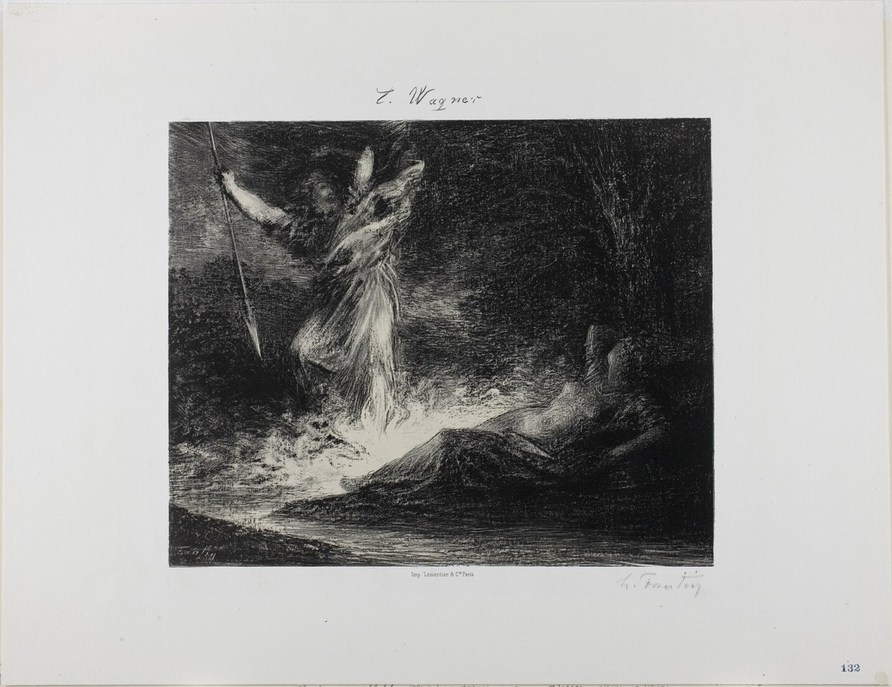 Konec Valkýry od Ignace Henri Jean Fantin Latour
