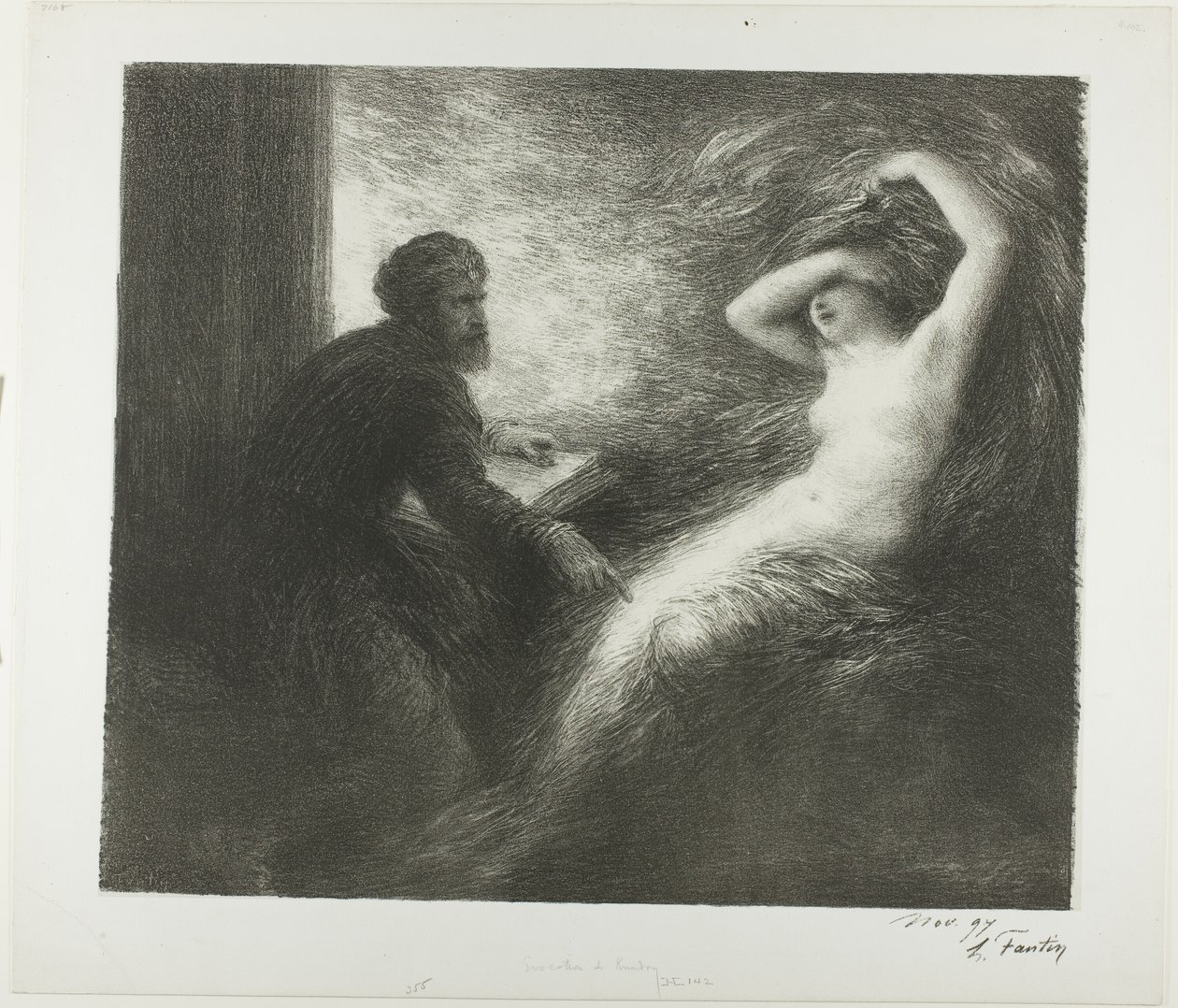 Evokace Kundry od Ignace Henri Jean Fantin Latour