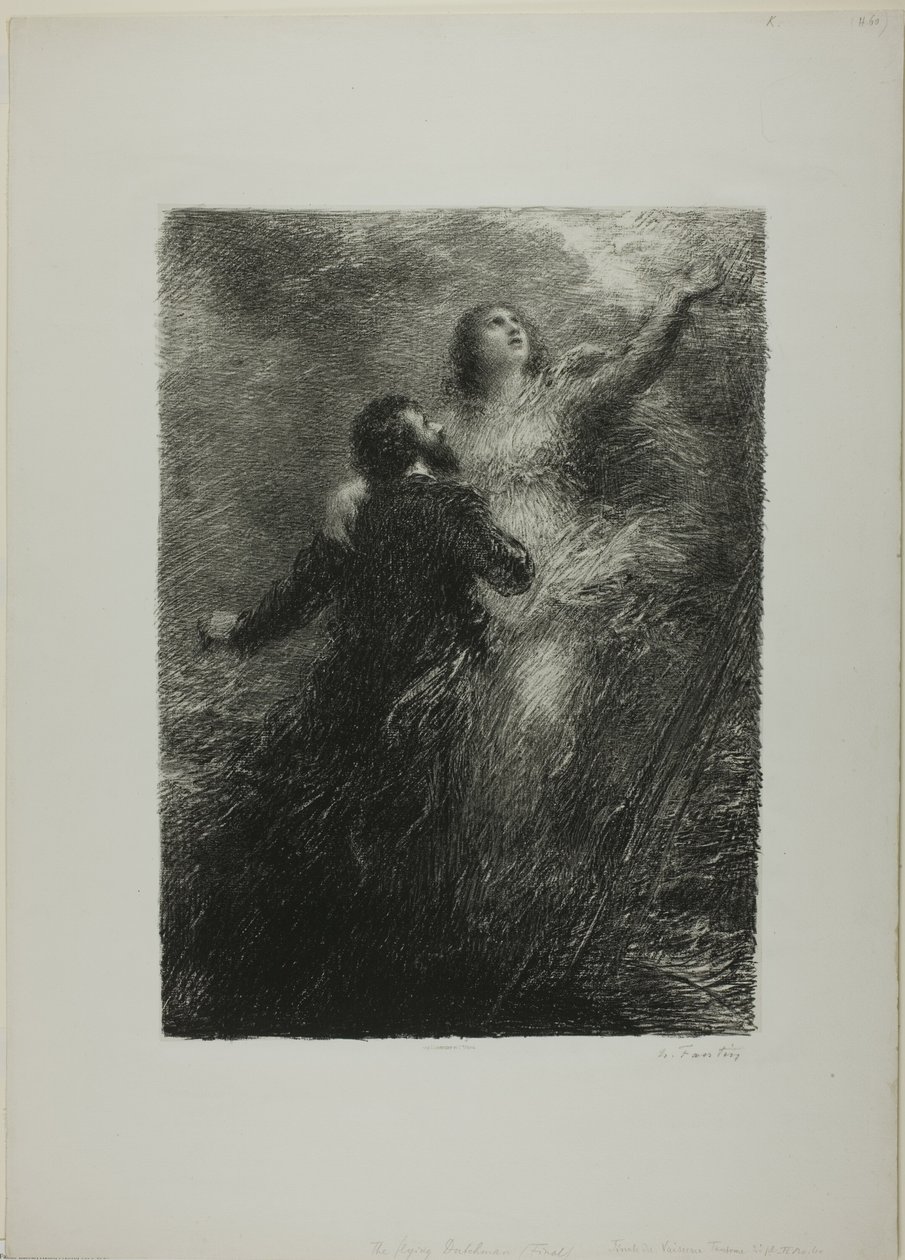 Finále létajícího Holanďana, druhá deska od Ignace Henri Jean Fantin Latour