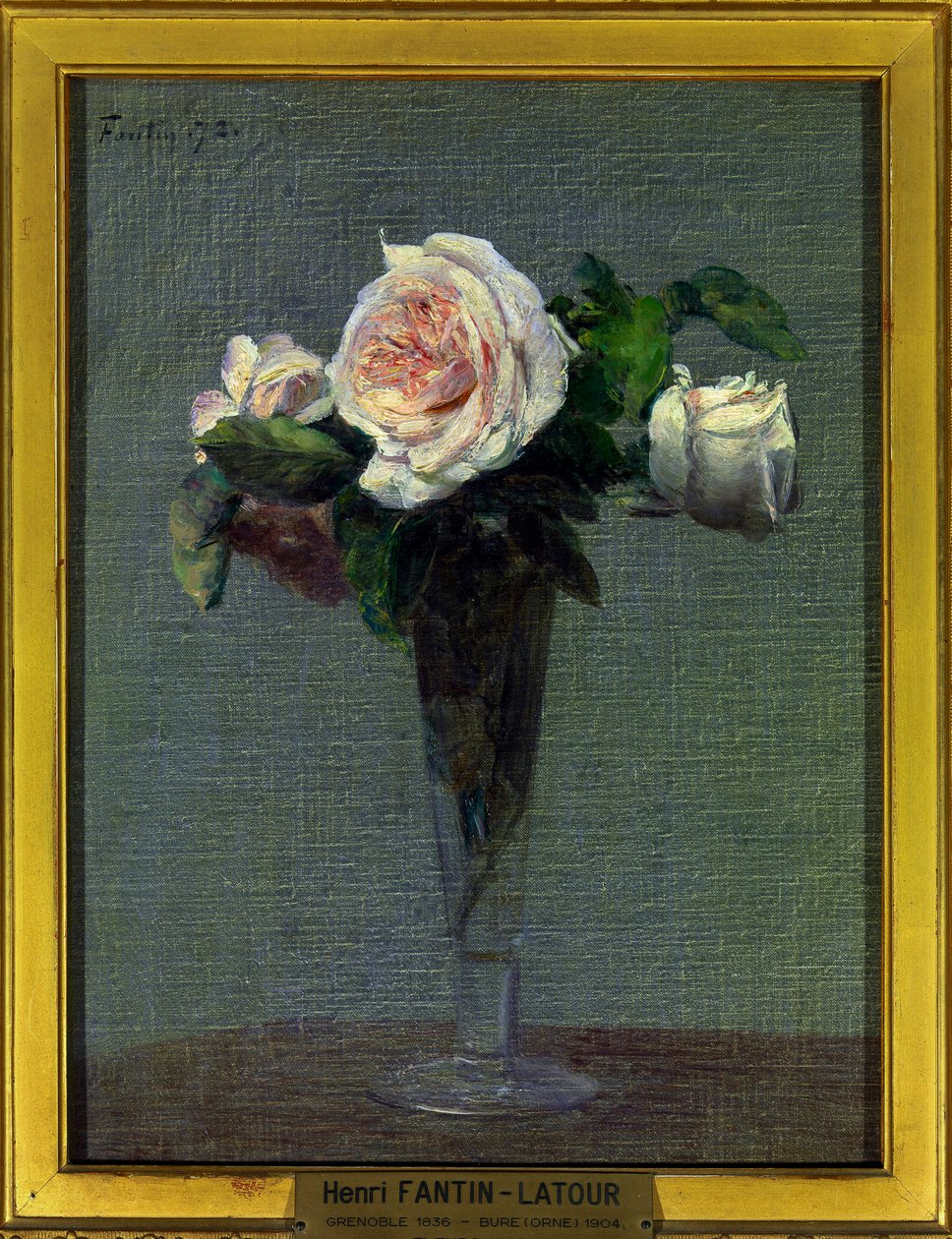 Květiny Malba Henriho Fantina Latoura (1836-1904) 1872 Rozměr 0,24 x 0,31 m Paris musee du Louvre Povinná zmínka: Dar Helene et Victor Lyon od Ignace Henri Jean Fantin Latour
