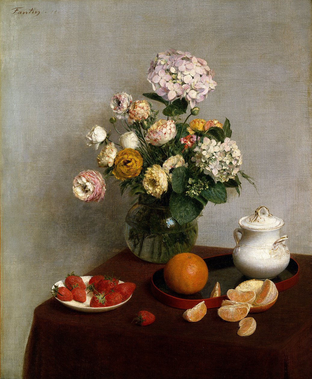 Květiny a ovoce od Henri Fantin Latour