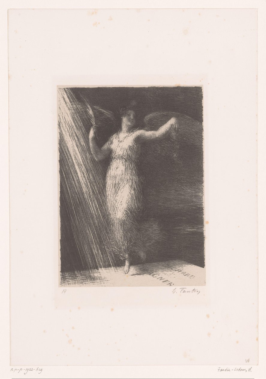 Sláva rozhazuje květiny na Wagnerův hrob Odhalit Život a dílo Richarda Wagnera (název série) od Ignace Henri Jean Fantin Latour