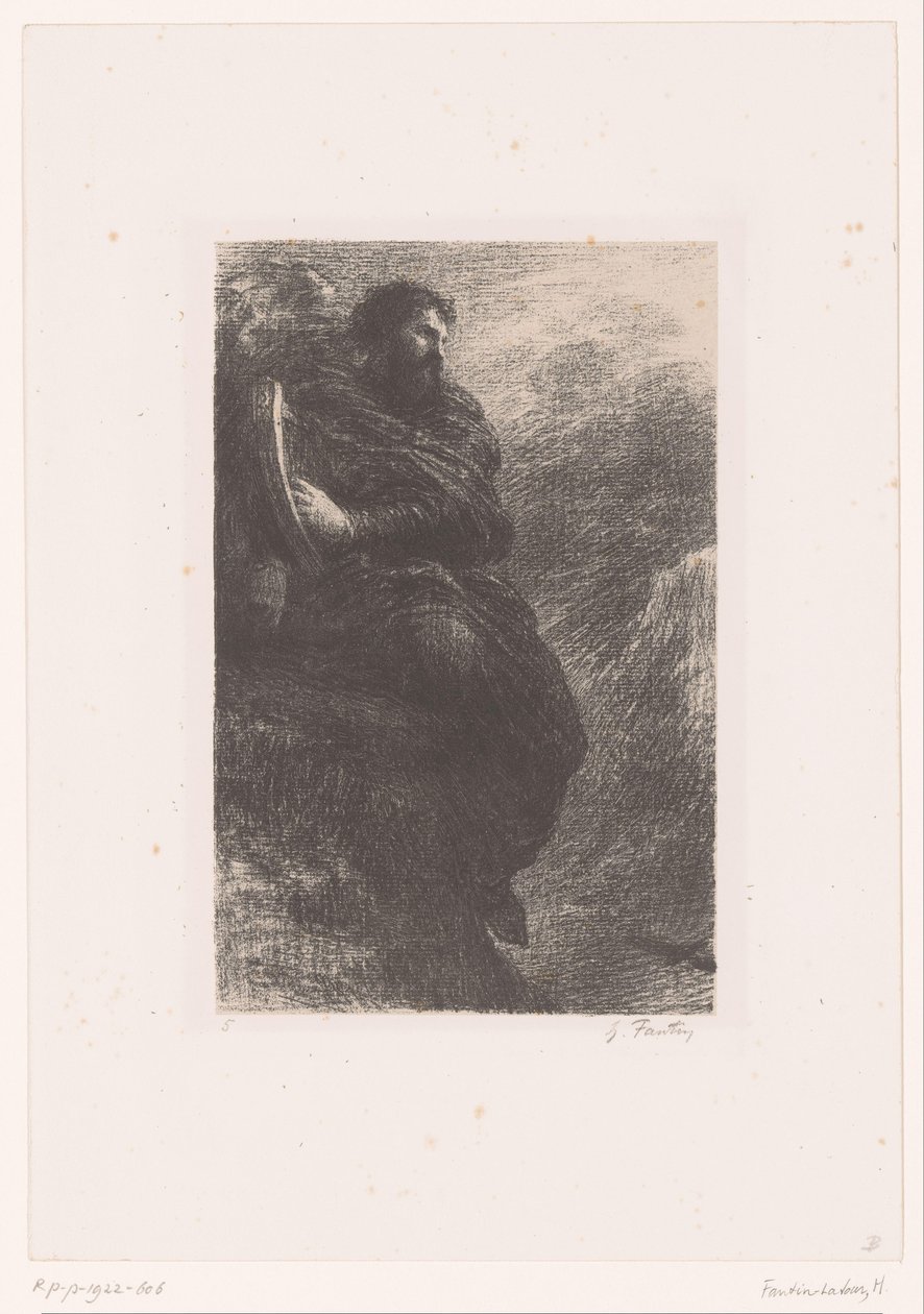 Harold hraje na harfu v horách Harold a Itálie. Taneční lekce montagnes Život a dílo Hectora Berlioze (název série) od Ignace Henri Jean Fantin Latour