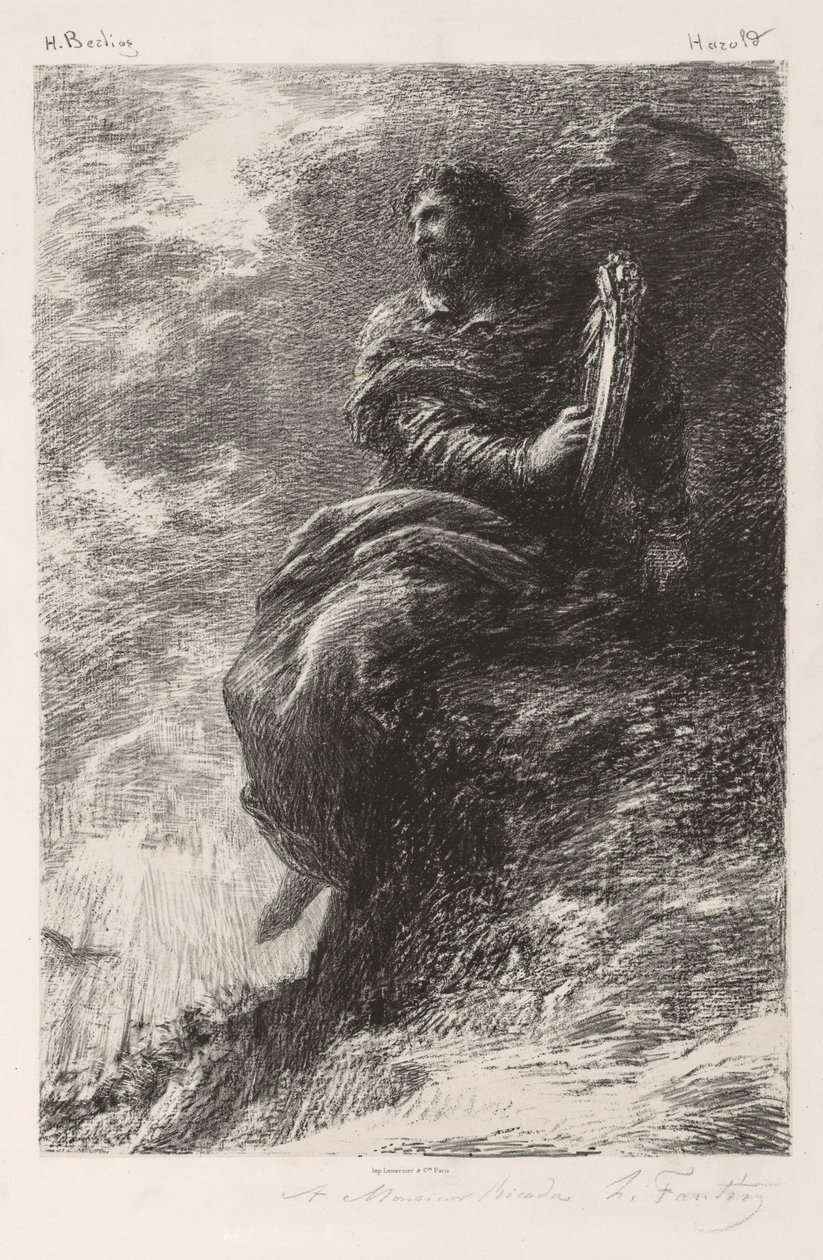 Harolde v horách od Ignace Henri Jean Fantin Latour