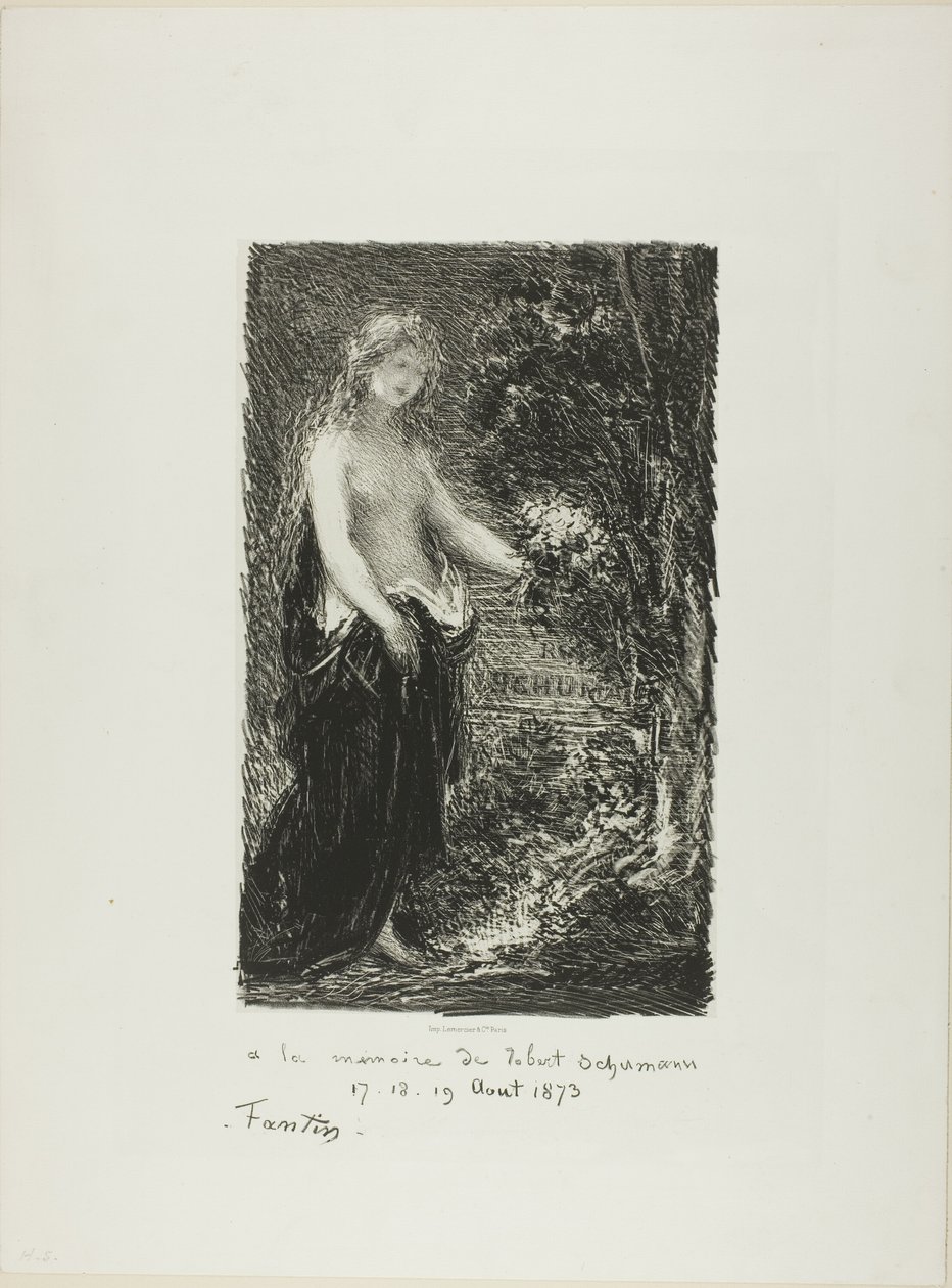 Na památku Roberta Schumanna od Ignace Henri Jean Fantin Latour