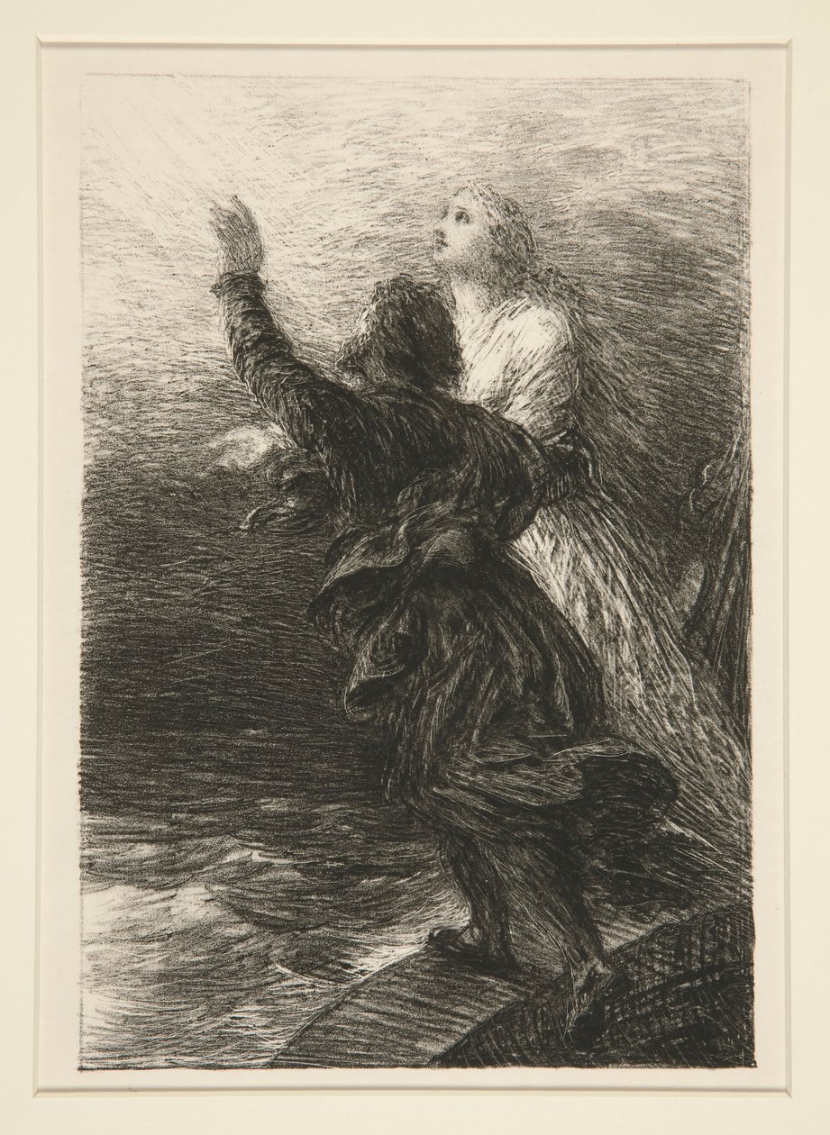 The Flying Dutchman: Act III, The Extase of Senta and the Dutchman od Ignace Henri Jean Fantin Latour