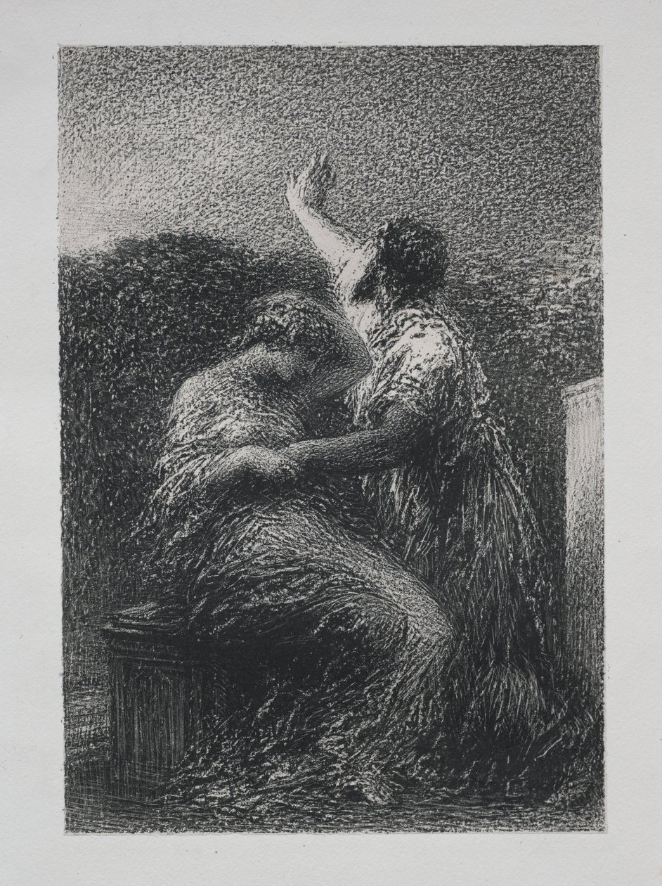 Mág Baltajar a Fatime od Ignace Henri Jean Fantin Latour