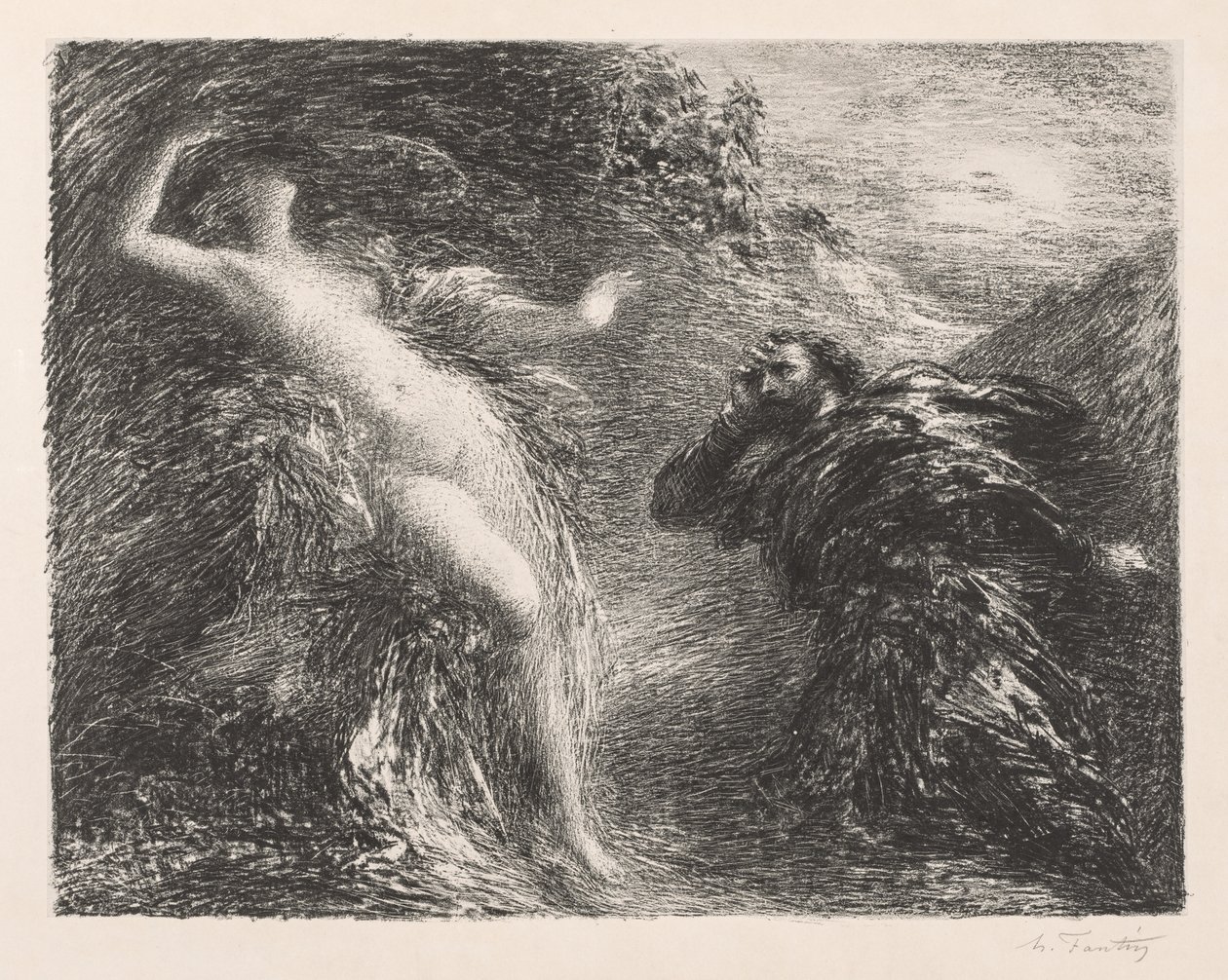 Manfred a Astarte od Ignace Henri Jean Fantin Latour