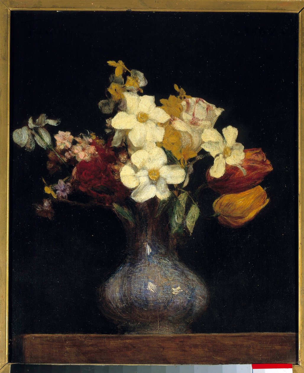 Narcis a tulipány Malba Henriho Fantina Latoura (Fantin-Latour od Ignace Henri Jean Fantin Latour
