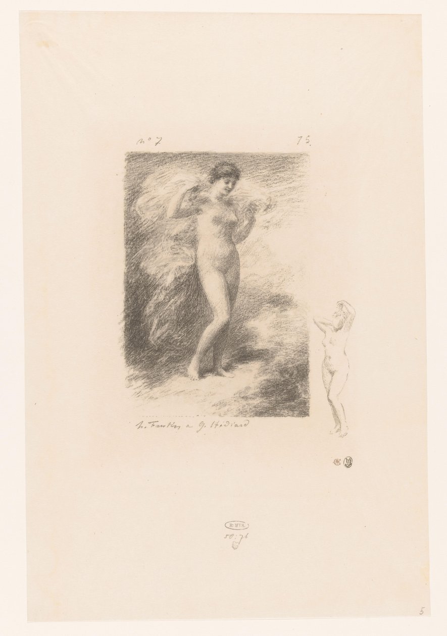Neere potkal wapperende sluiera Neere Gedichten van André Chénier (název série) Ilustrace k Básním André Chéniera (název série) od Ignace Henri Jean Fantin Latour
