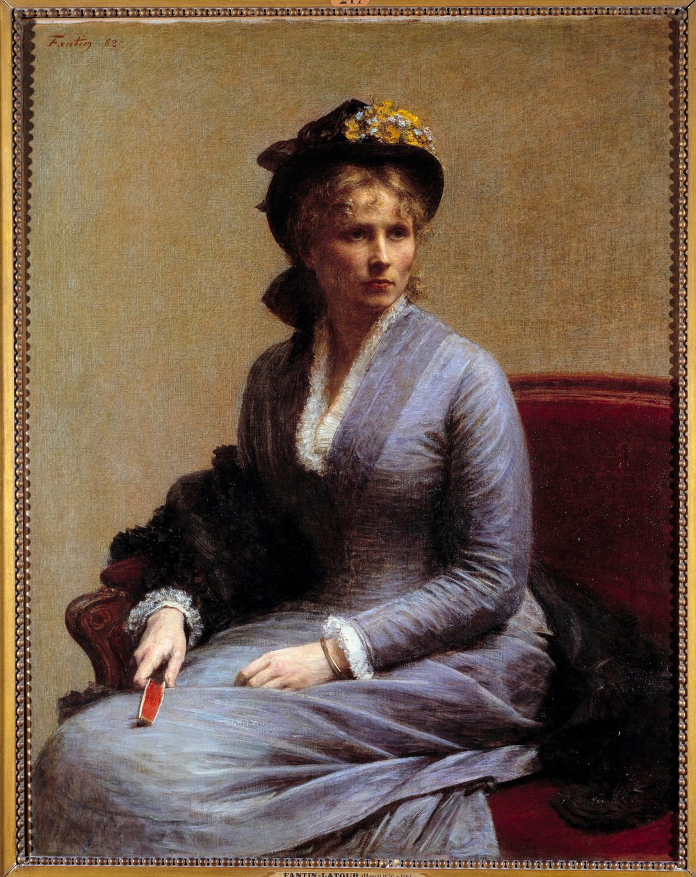 Portrét Charlotte Dubourg (1850-1921) Je sestrou umělcovy manželky. Obraz Henri Fantin Latour (Fantin-Latour od Ignace Henri Jean Fantin Latour