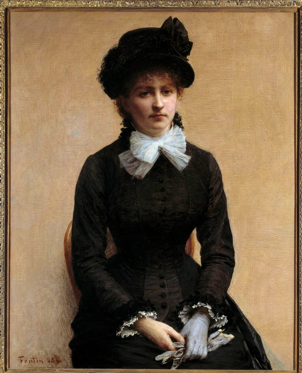 Portrét Louise Riesener Louise Riesener (1860-1944) je dcerou malíře Leona Riesenera. Obraz Henri Fantin Latour (Fantin-Latour od Ignace Henri Jean Fantin Latour