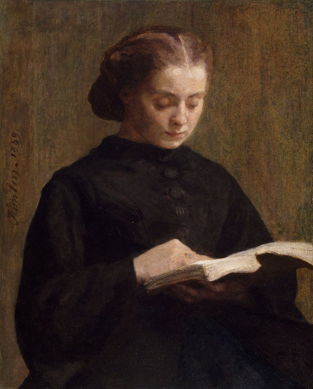 Portrét mademoiselle Marie Fantin-Latour, 1859. od Ignace Henri Jean Fantin Latour