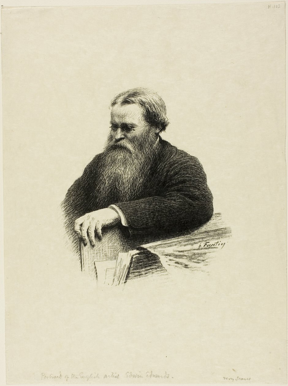 Portrét umělce Edwina Edwardse od Ignace Henri Jean Fantin Latour