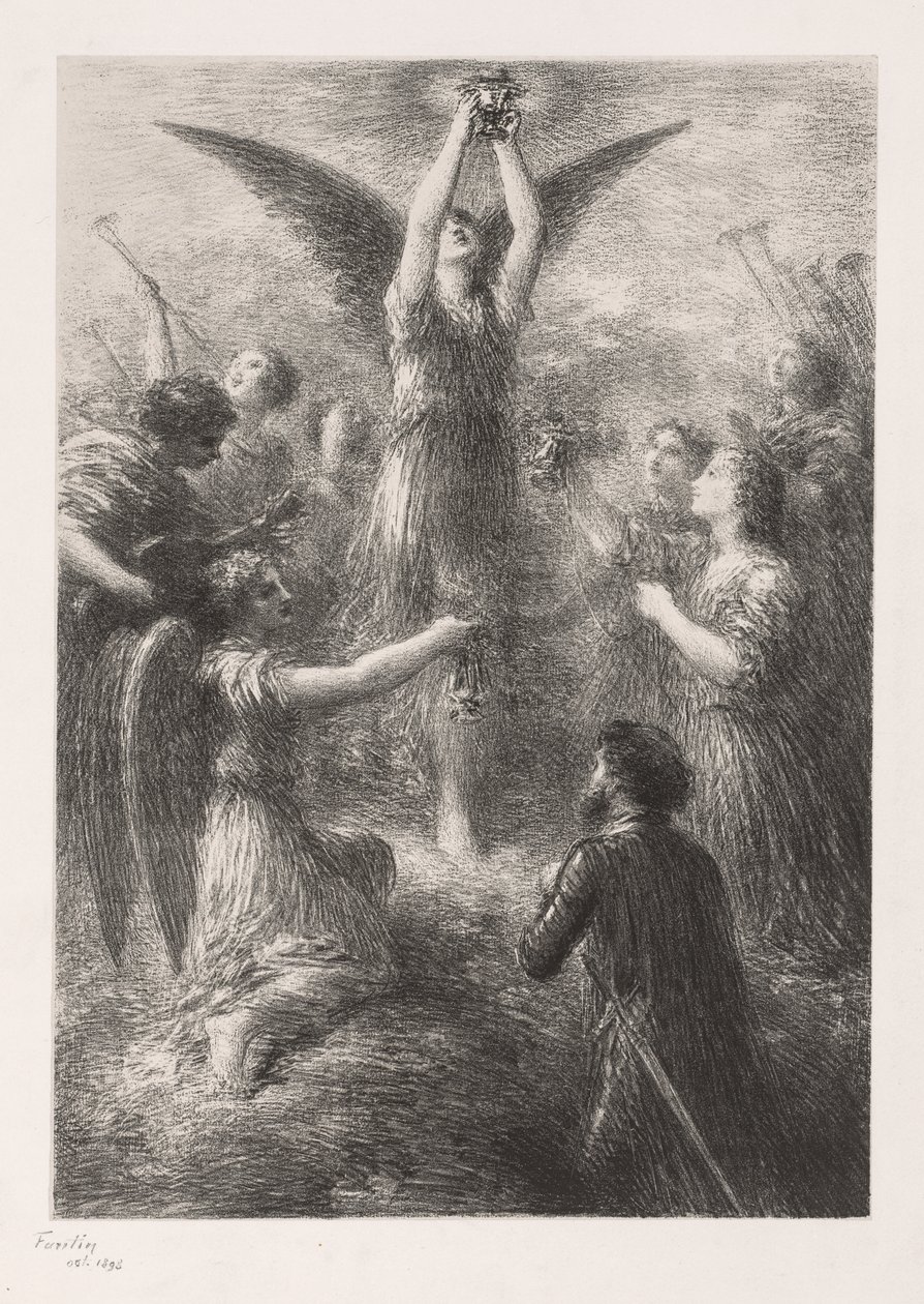 Předehra k Lohengrinovi od Ignace Henri Jean Fantin Latour