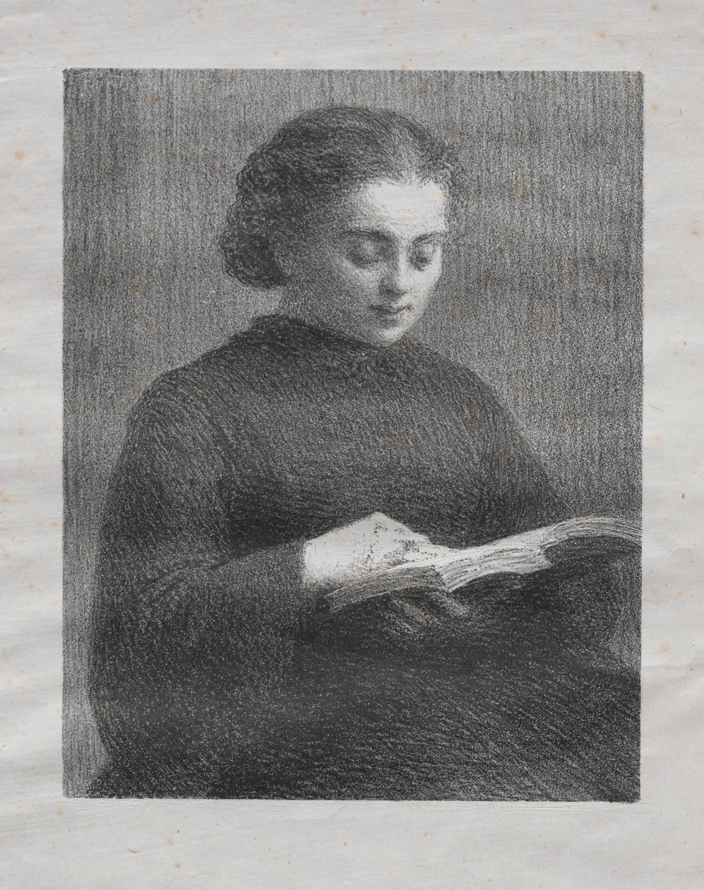 Čtení: Portrét umělcovy sestry od Ignace Henri Jean Fantin Latour