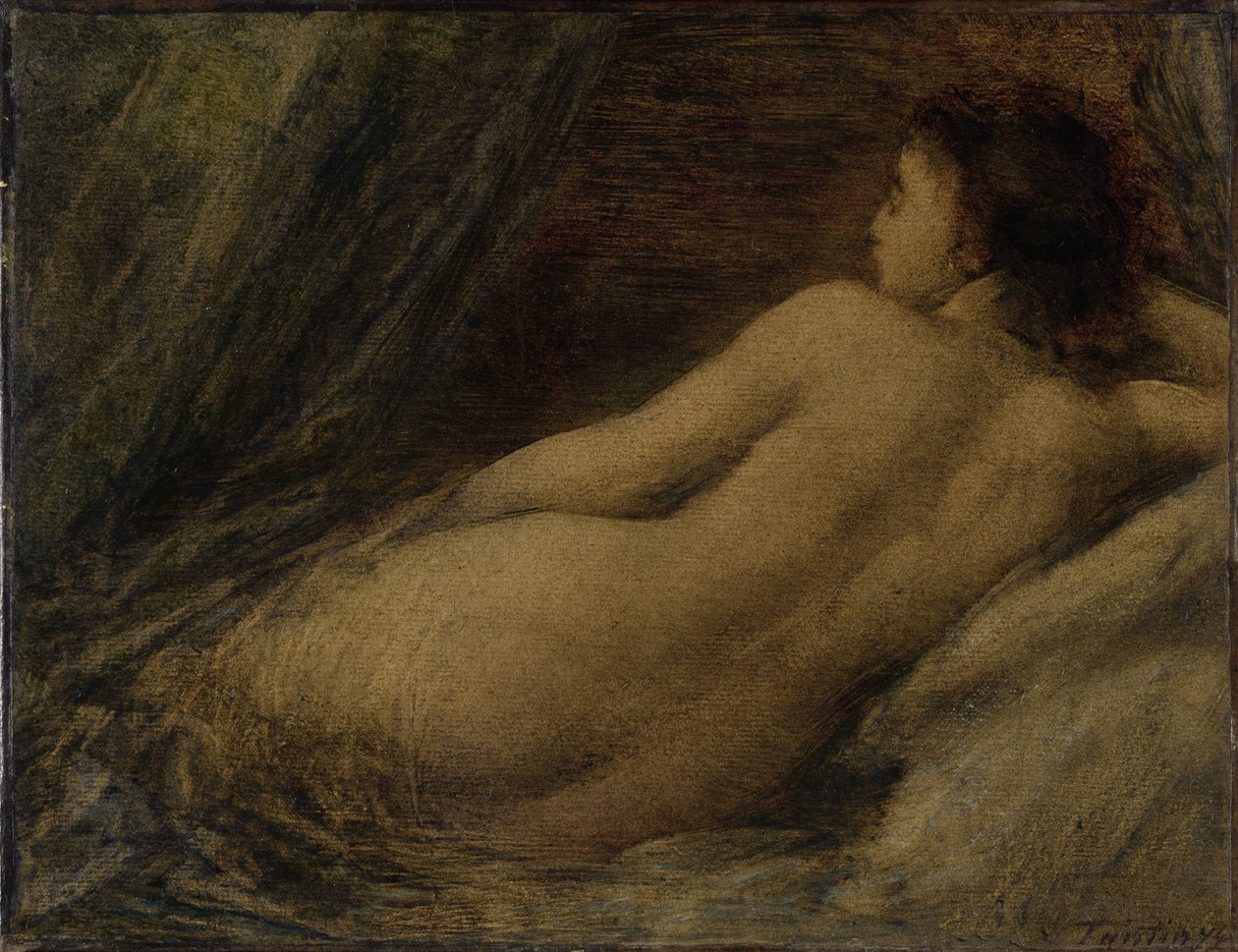 Ležící akt od Ignace Henri Jean Fantin Latour