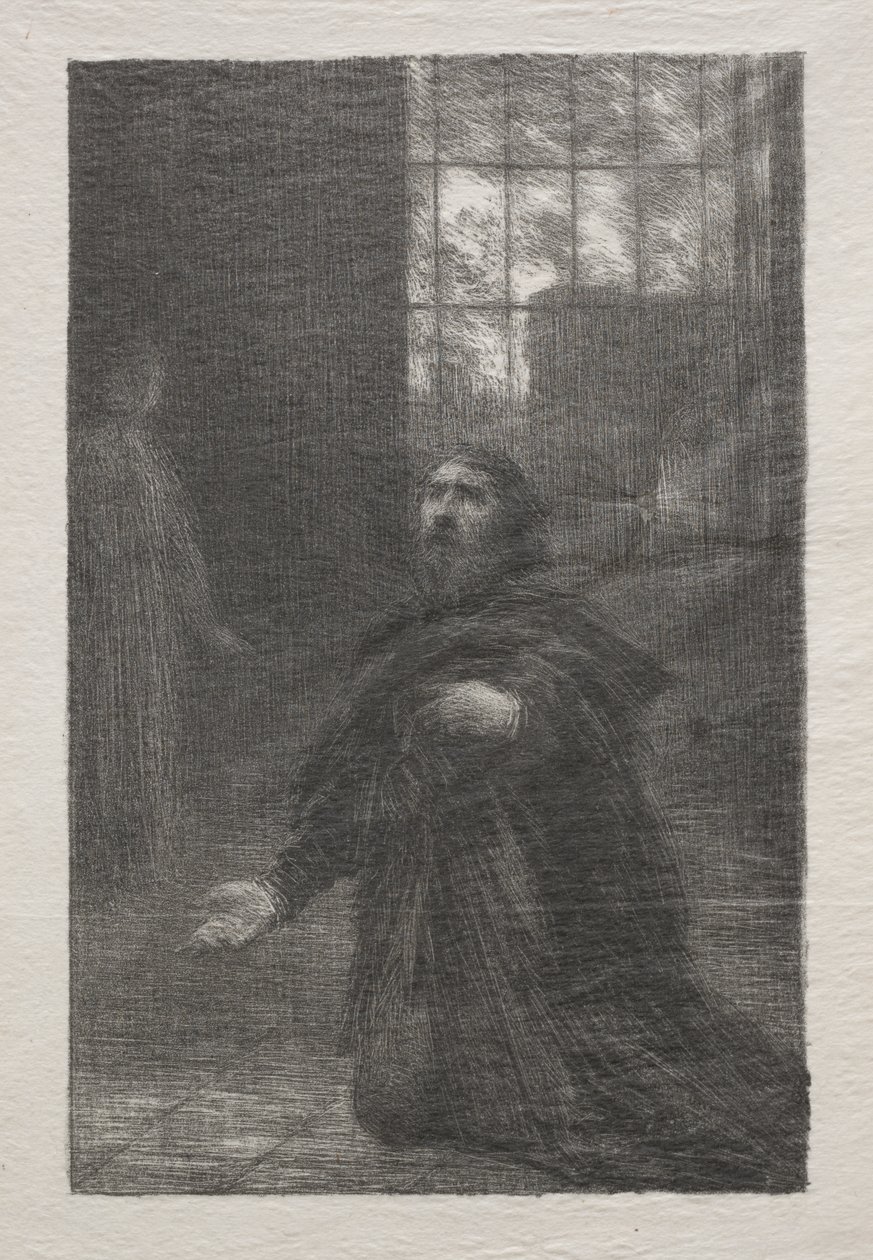 Rienzi, dějství V: Rienziho modlitba od Ignace Henri Jean Fantin Latour