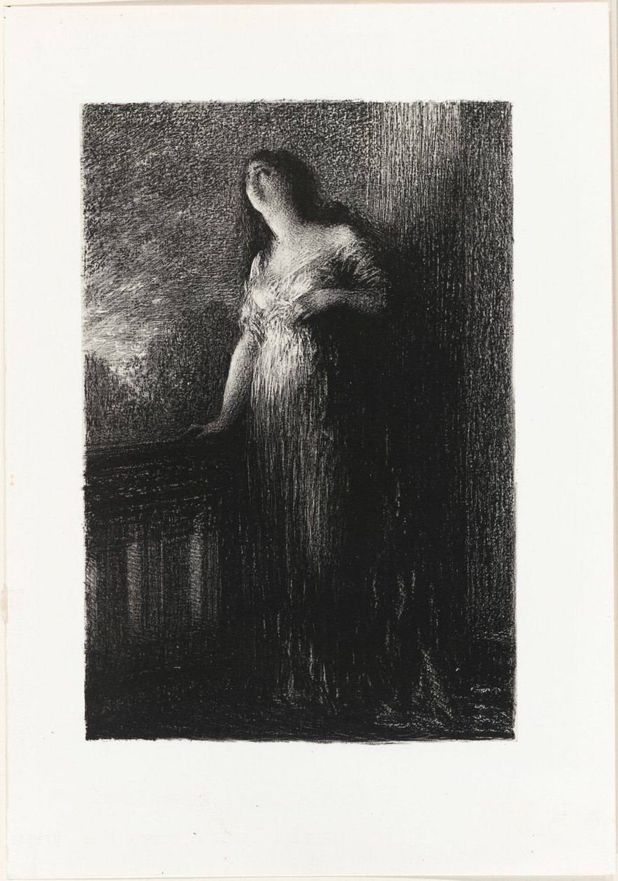 Romeo a Julie: Svěřování se v noci od Ignace Henri Jean Fantin Latour