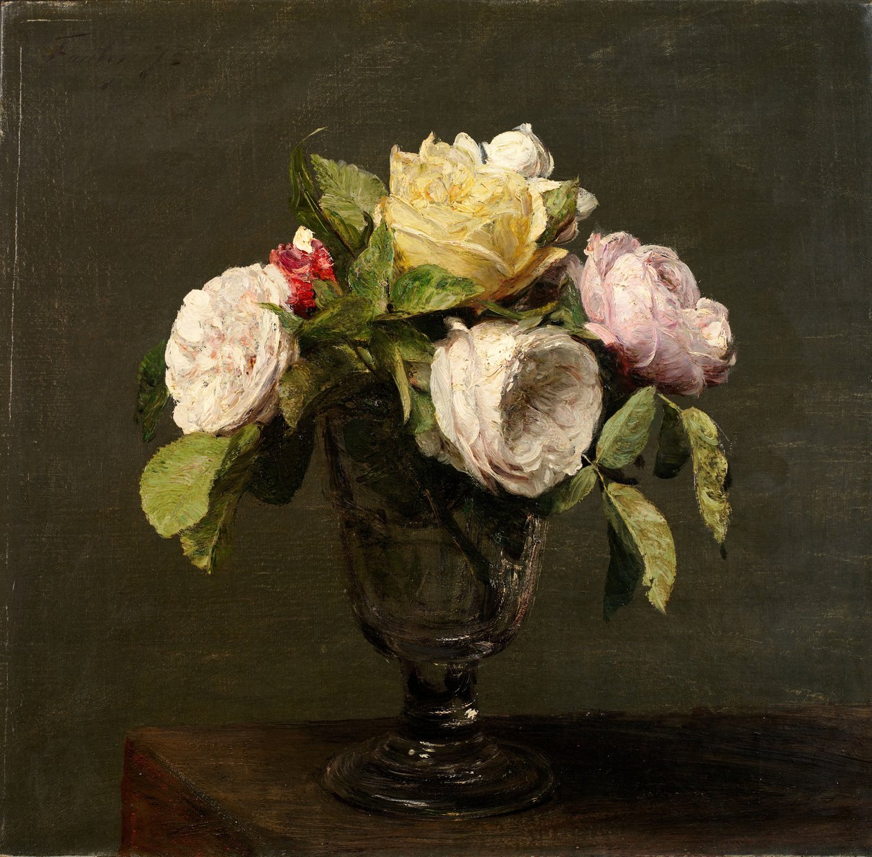 Růže v poháru, 1873. od Ignace Henri Jean Fantin Latour