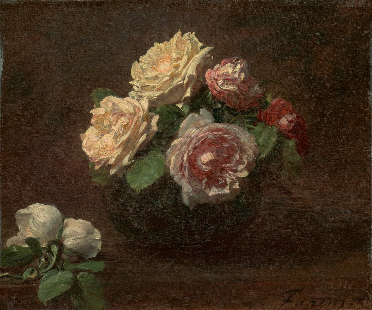 Růže v misce od Henri Fantin Latour