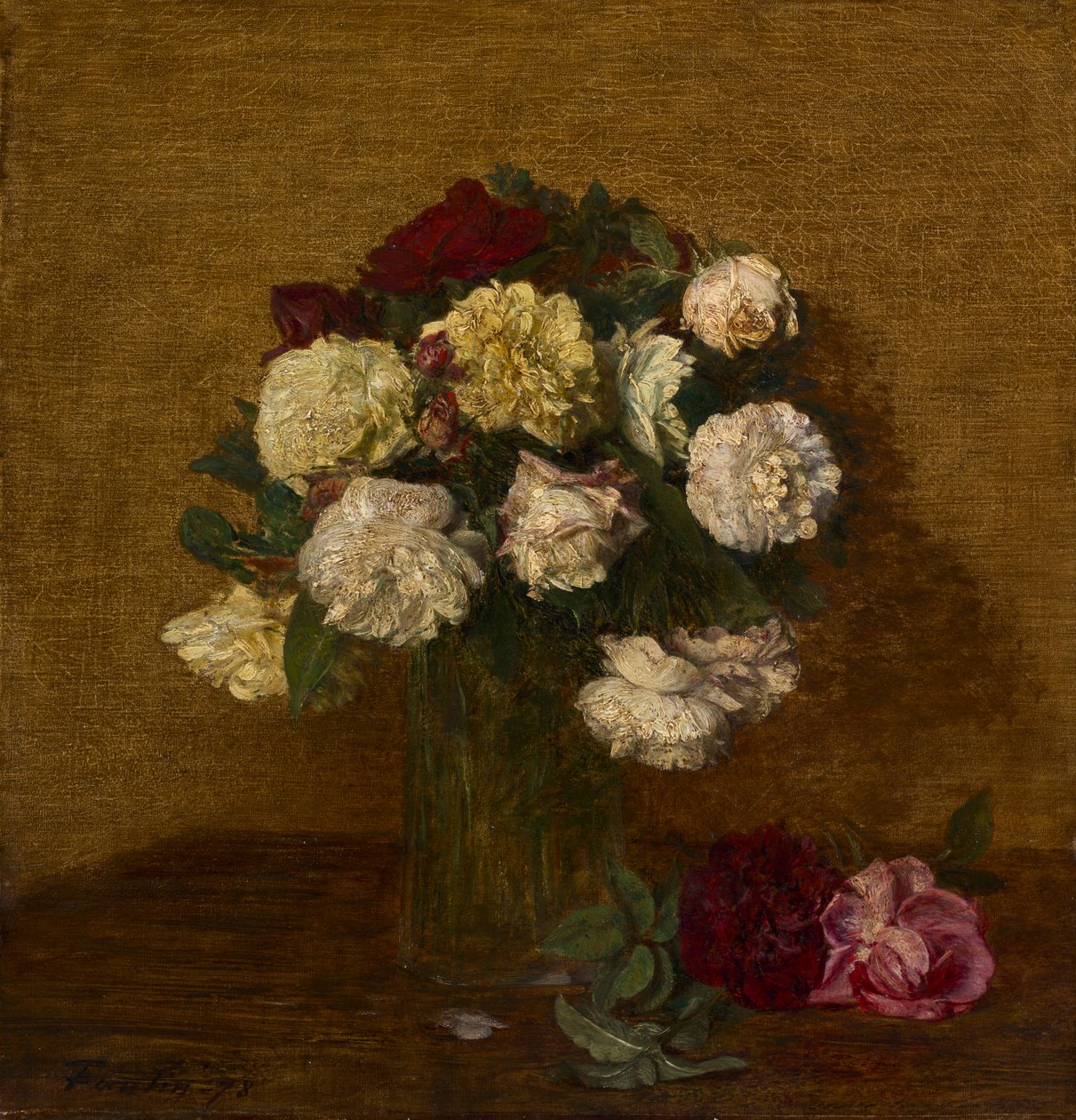 Růže ve váze od Ignace Henri Jean Fantin Latour