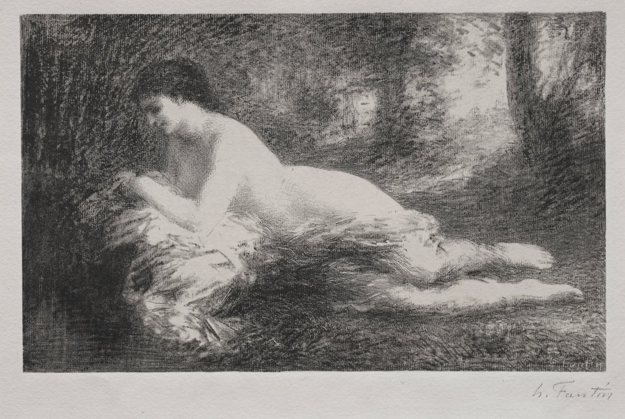 Snění od Ignace Henri Jean Fantin Latour