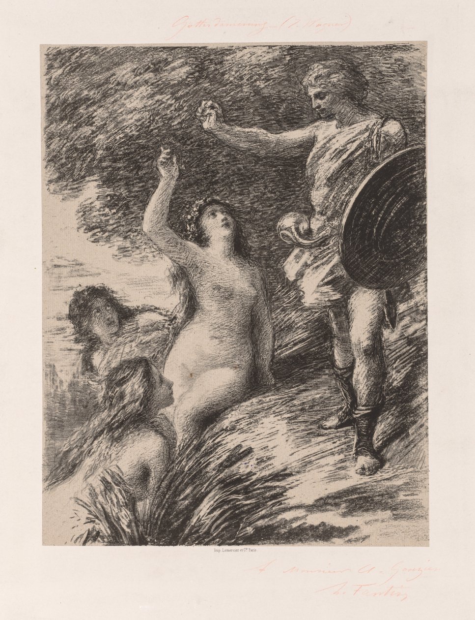 Siegfried a dcery Rýna od Ignace Henri Jean Fantin Latour