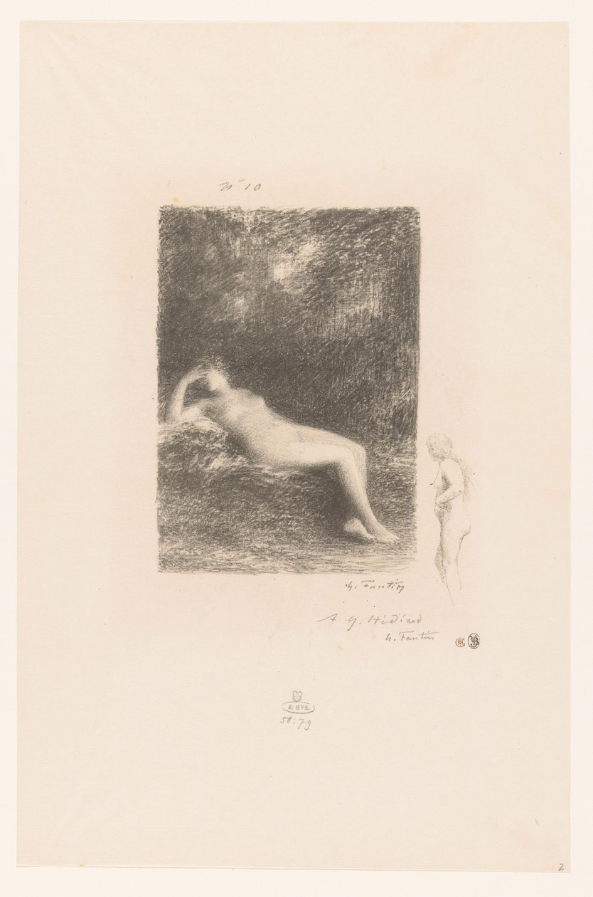 Slapende waternimf Vím, že když poledne chtějí stín XXVII Gedichten van André Chénier (název série) Ilustrace k Básním André Chéniera (název série) od Ignace Henri Jean Fantin Latour