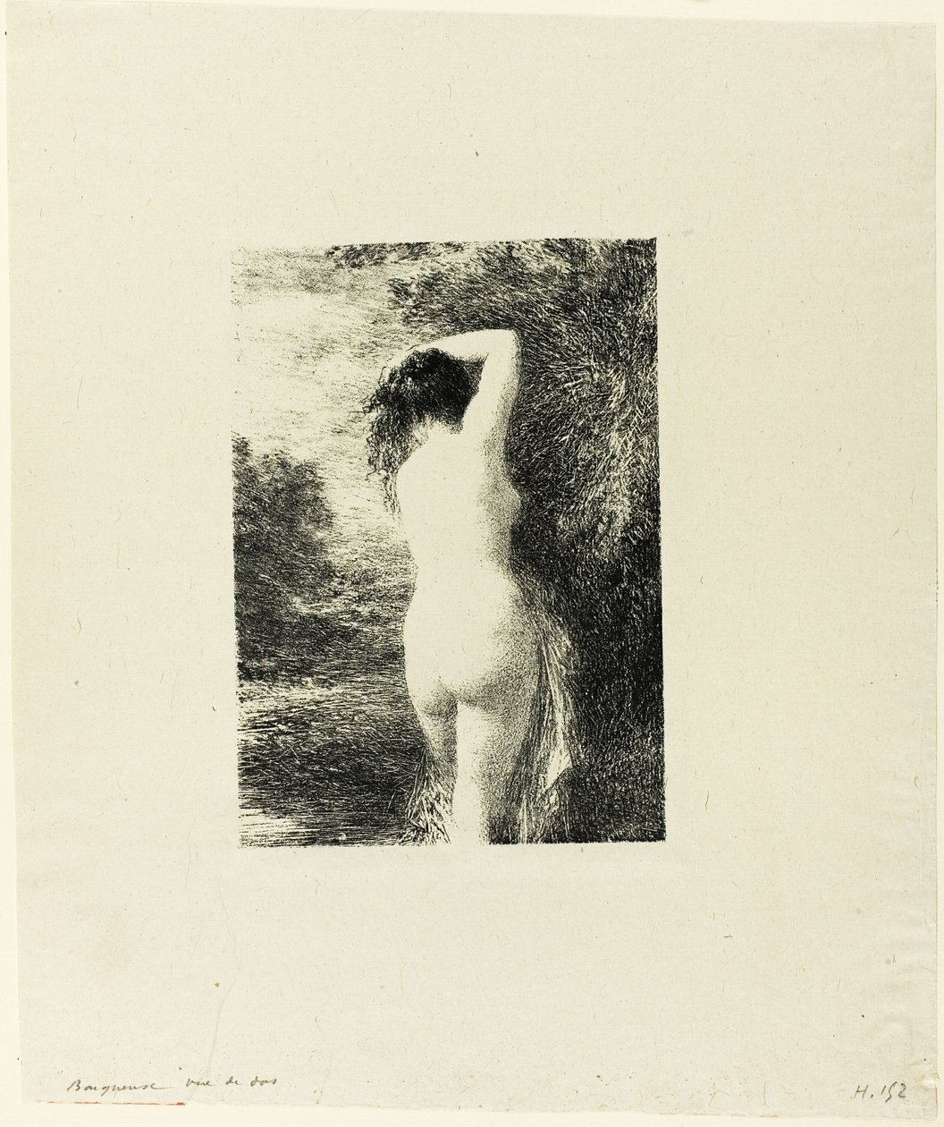 Stojící koupající, třetí deska od Ignace Henri Jean Fantin Latour