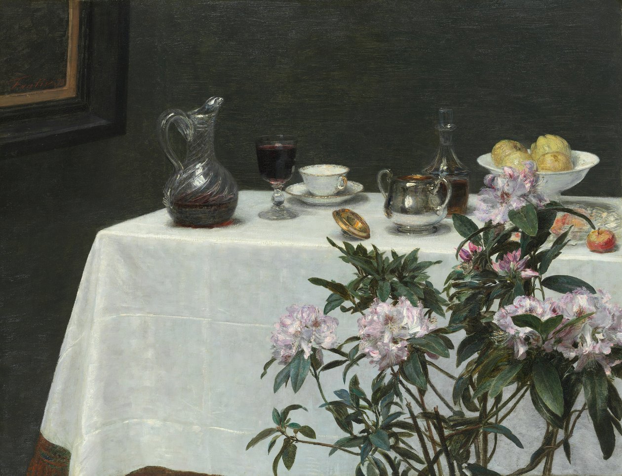 Zátiší: Roh stolu, 1873. od Ignace Henri Jean Fantin Latour