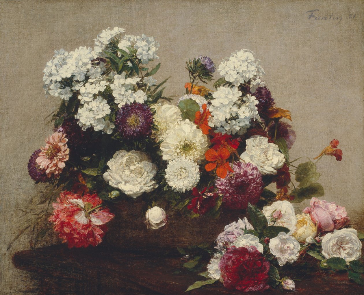 Zátiší s květinami od Henri Fantin Latour