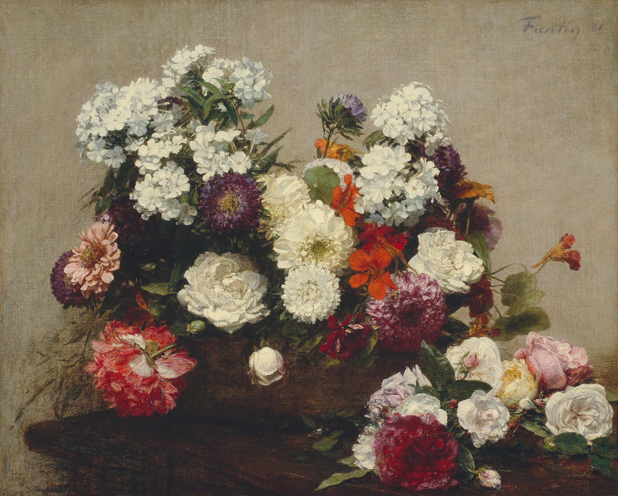 Zátiší s květinami, 1881. od Ignace Henri Jean Fantin Latour