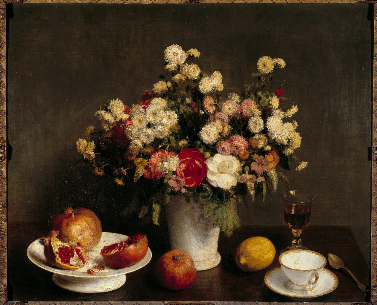 Zátiší s ovocem malba Henri Fantin Latour od Ignace Henri Jean Fantin Latour