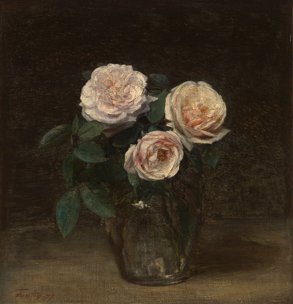Zátiší s růžemi od Ignace Henri Jean Fantin Latour